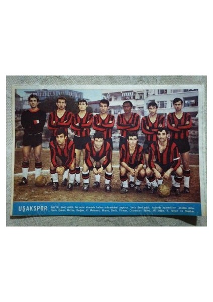 1967 Uşakspor  Futbol Takımı  Hayat Dergisi Orta Boy Poster  24X16 cm