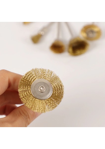 Mini Gravür Makineleri Için Prinç Tel Fırça Seti 10 Parçalı