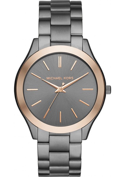 MK8576 Erkek Kol Saati Çelik Kasa Füme 5 ATM Suya Dayanıklı