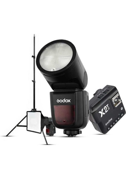 V1 Nikon Flaş Full Set (Flaş, Tetikleyici, Softbox, Tripod)
