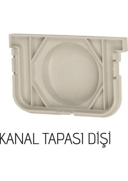 130x60x1000 mm Drenaj Kanalı Plastik Izgara + Oluk + Tapa