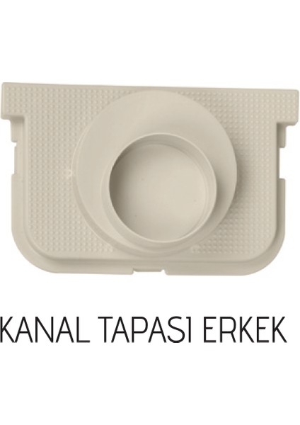 130x60x1000 mm Drenaj Kanalı Plastik Izgara + Oluk + Tapa