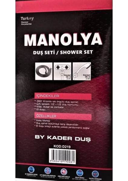 Manolya Duş Seti Kare