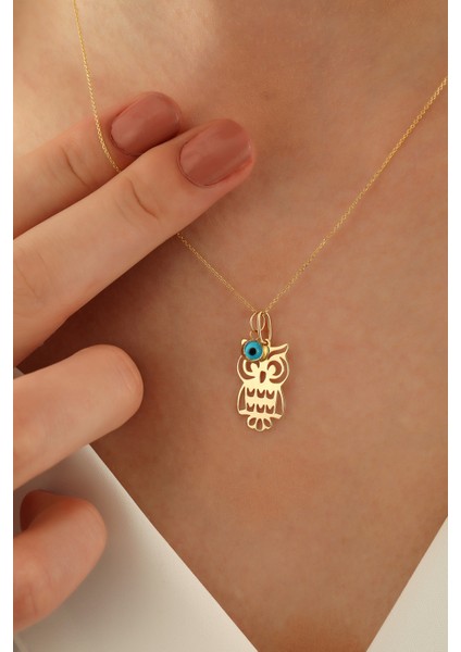 14 Ayar Altın Forze Zincir Baykuş Göz Kolye fiyatları