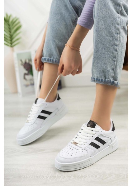 Unisex Garantili Anatomik Hafif Esnek Sağlam Sneaker Spor Ayakkabı CNS.176 Beyaz Siyah indirimleri