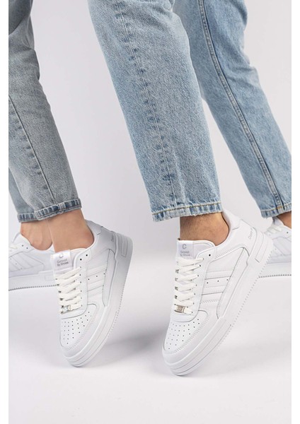 Unisex Garantili Anatomik Hafif Esnek Sağlam Sneaker Spor Ayakkabı CNS.176 Beyaz Beyaz fırsatları
