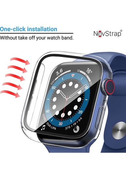 Apple Watch Series 7 41MM Kılıf Ekran ve Kasa Koruyucu 360 Tam Koruma Premium Kapak Sert Pc Metalik indirimleri