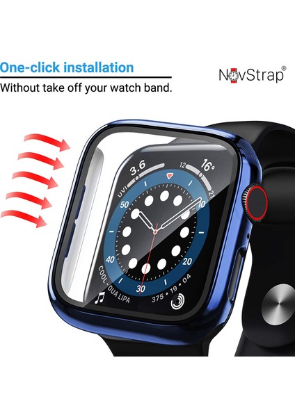 Apple Watch Series 7 41MM Kılıf Ekran ve Kasa Koruyucu 360 Tam Koruma Premium Kapak Sert Pc Metalik fırsatları