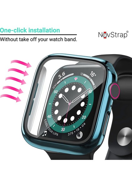 Apple Watch Series 7 41MM Kılıf Ekran ve Kasa Koruyucu 360 Tam Koruma Premium Kapak Sert Pc Metalik fırsatları