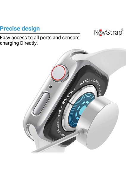 Apple Watch Series 7 45MM Kılıf Ekran ve Kasa Koruyucu 360 Tam Koruma Premium Kapak Sert Pc Metalik indirimleri