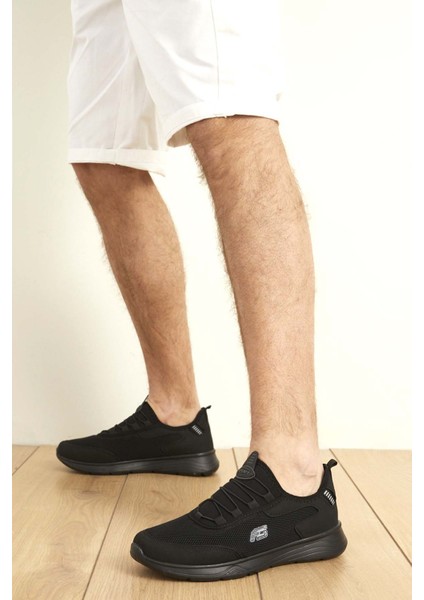 Unisex Anatomik Konforlu Yürüyüş Spor Sneaker Ayakkabı Siyah