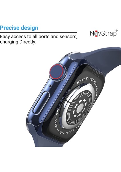 Apple Watch Series 7 45MM Kılıf Ekran ve Kasa Koruyucu 360 Tam Koruma Premium Kapak Sert Pc Metalik modelleri