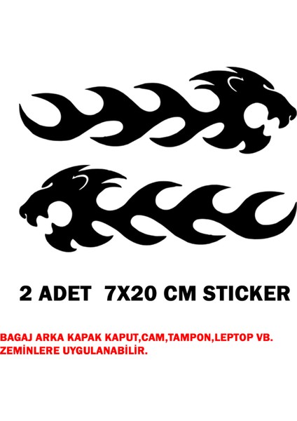 Alev Sticker 2'li 7 x 20 cm