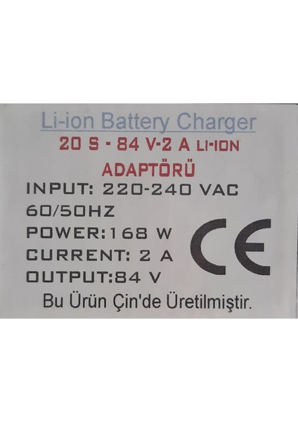 20S-84V.-2A. Şarjadaptörü