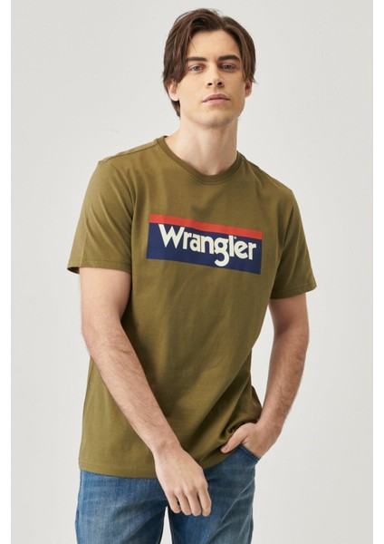 WRANGLER Erkek Regular Fit Normal Kesim %100 Pamuk Bisiklet Yaka Tişört