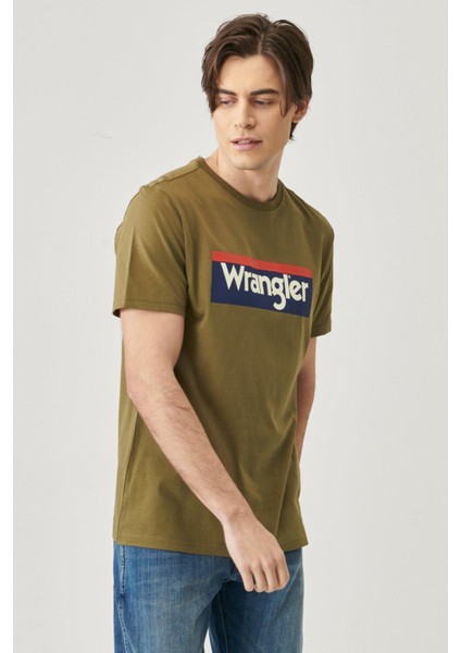 WRANGLER Erkek Regular Fit Normal Kesim %100 Pamuk Bisiklet Yaka Tişört