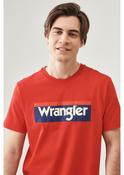 WRANGLER Erkek Regular Fit Normal Kesim %100 Pamuk Bisiklet Yaka Tişört