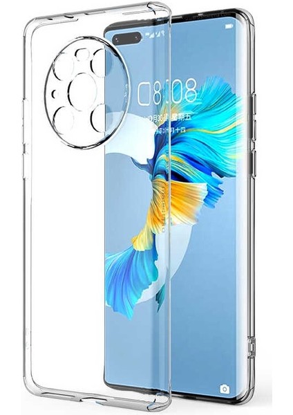 Huawei Mate 40 Pro Kamera Korumalı Süper Silikon Kılıf Ekran Koruyucu