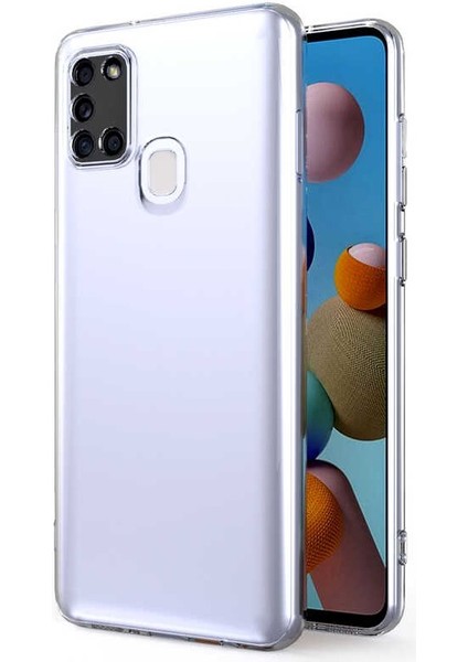 Samsung Galaxy A21S Kamera Korumalı Süper Silikon Kılıf Ekran Koruyucu fırsatları