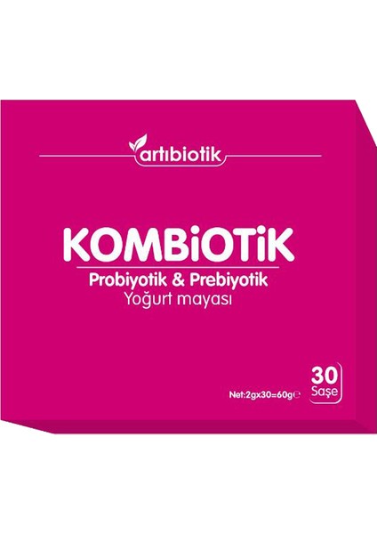 Artıbiotik Kombiotik Probiotik & Prebiotik Yoğurt Mayası 2gr x 30 Saşe