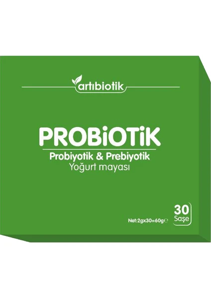 Doğadan Bizim Artıbiotik Probiotik & Prebiotik Yoğurt Mayası 2gr x 30 Saşe