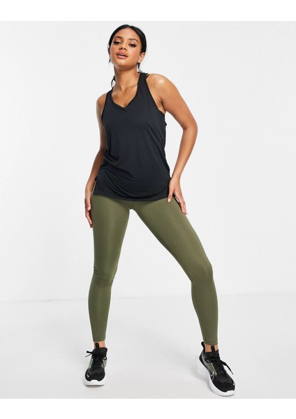 One Performance Training Dri-Fit Leggings Toparlayıcı Iç Cepli Haki Yeşil Tayt