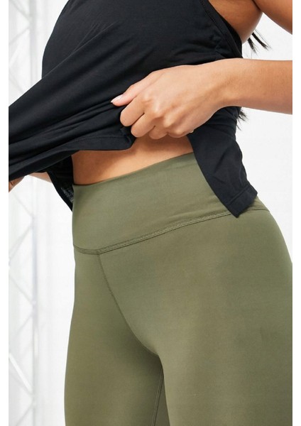 One Performance Training Dri-Fit Leggings Toparlayıcı Iç Cepli Haki Yeşil Tayt modelleri