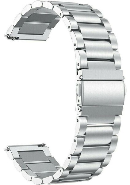 Huawei Watch Gt 3 Pro Uyumlu Metal Kordon Premium Paslanmaz Çelik Kayış Baklalı Model