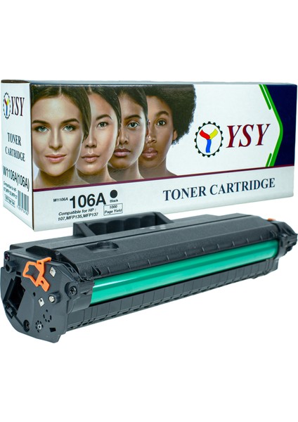 YSY HP 107W 107A HP106A W1106A 1K (1000) Sayfa Verimli Hp Mfp 135 137 138 Muadil Toner (Çipsiz)