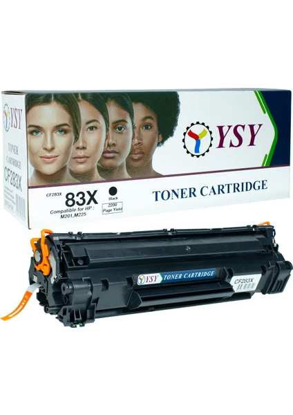 HP cf283X cf283A M201dw M201n M201 M125 M125NW M127FN M127FW M225DN M225DW  (2200) Sayfa Verimli Muadil Toner Kartuş (Siyah) -YSY