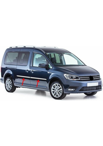 Vw Caddy Krom Kapı Çıtası (4prç) 2015-2020 Arası P.çelik