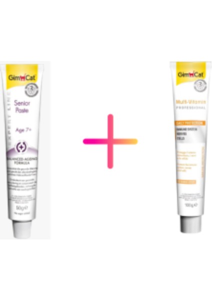 Yaşlı Kedilere Özel Kedi Macunu 50GR ve Kedi Macunu Multivitamin 100 gr