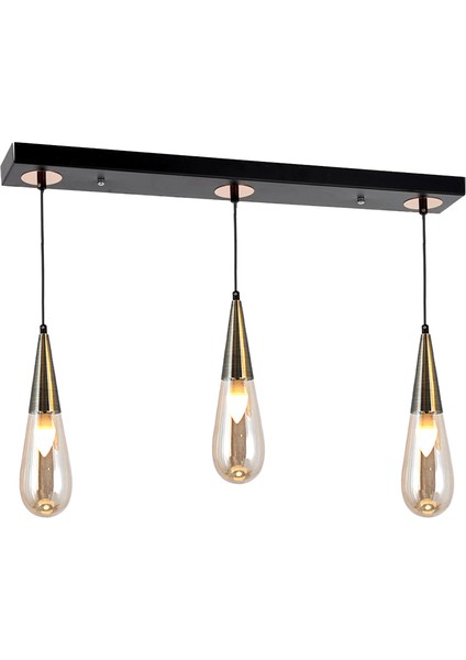 TT023-3S-SY-ESK Eskitme 3'lü Damla Modeli Sıralı Avize