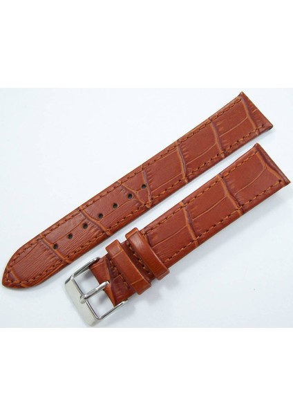 Bizon Deri Saat Kayişi 24MM Taba Saat Kordonu Kroko Ince Klasik
