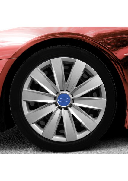 Ford Focus 16 Inç Uyumlu Jant Kapağı Amblemli Gri 4'lü Takım 132