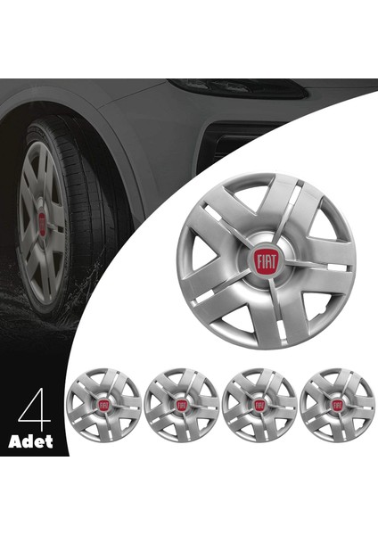 Fiat Palio Van 13 Inç Uyumlu Jant Kapağı Amblemli Gri 4 Adet 1 Takım 102 modelleri