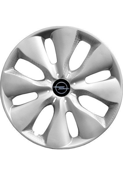 Opel Corsa D 15 Inç Jant Kapağı Amblemli Gri 4 Adet 1 Takım 133