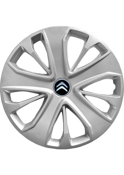 Citroen Nemo 15 Inç Jant Kapağı Amblemli Gri 4 Adet 1 Takım 138