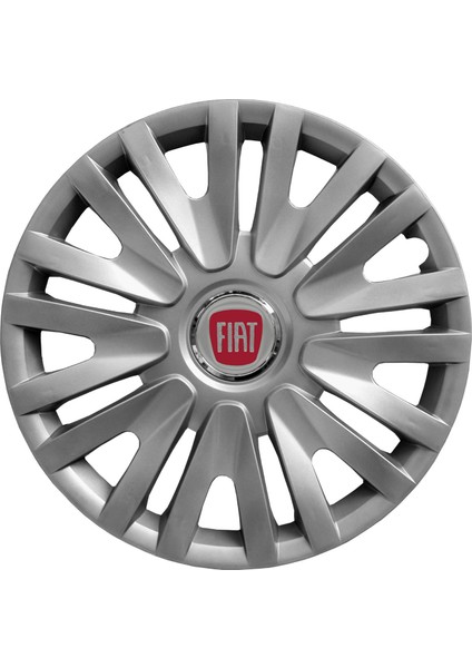 Fiat Croma 13 Inç Uyumlu Jant Kapağı Amblemli Gri 4'lü Takım 122