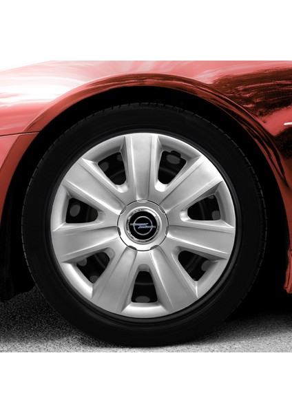 Opel Corsa B 13 Inç Jant Kapağı Amblemli Gri 4'lü Set 107