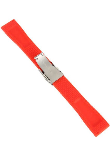 Kırmızı Kalite Kauçuk Silikon Saat Kordonu 18MM Slikon Kayiş 2