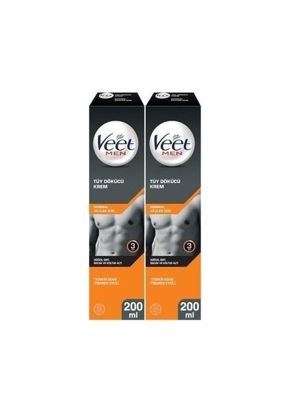 Veet Men Erkeklere Özel Tüy Dökücü Krem 200 ml X 2