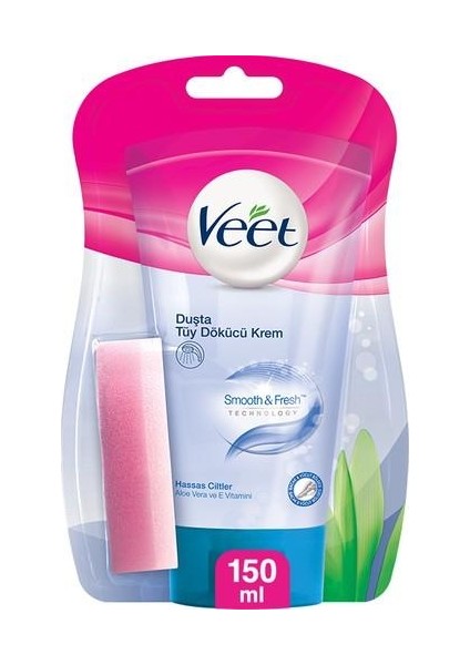 Duşta Tüy Dökücü Krem Bacak & Vücut Bölgesi Hassas Ciltler 150 ml