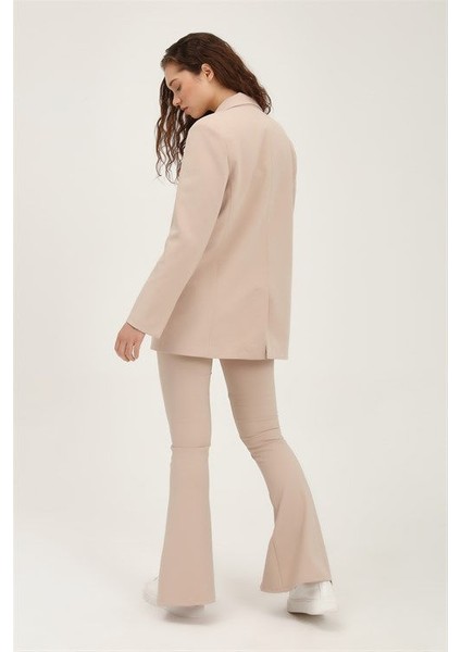 Kadın Ekru Blazer Ceket