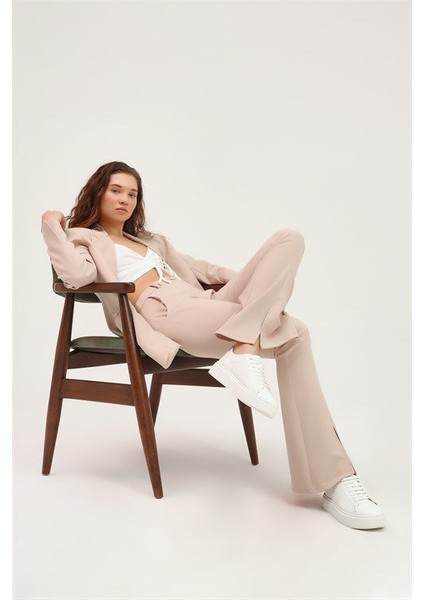 Kadın Ekru Blazer Ceket