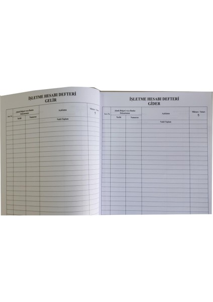 İşletme Hesabı Gelir Gider Defteri 100 yaprak fiyatları