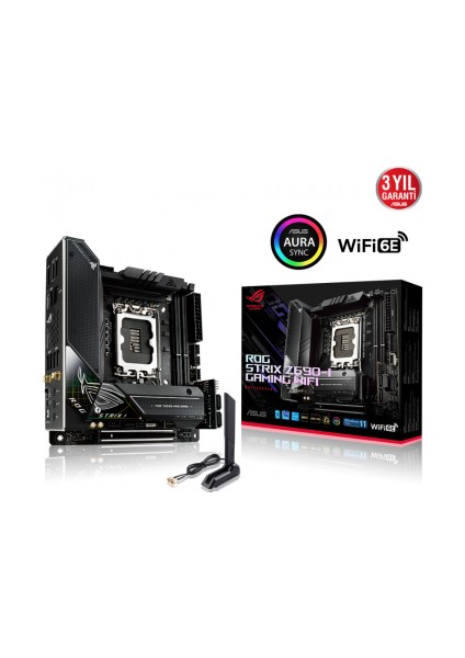 Rog Strıx Z690-I Gaming Wıfı Ddr5 6400MHZ(OC) HDMI 2 Mini Itx 1700P