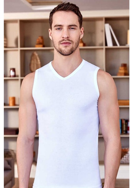 Berrak Erkek Ribana Kolsuz V Yaka Body Atlet