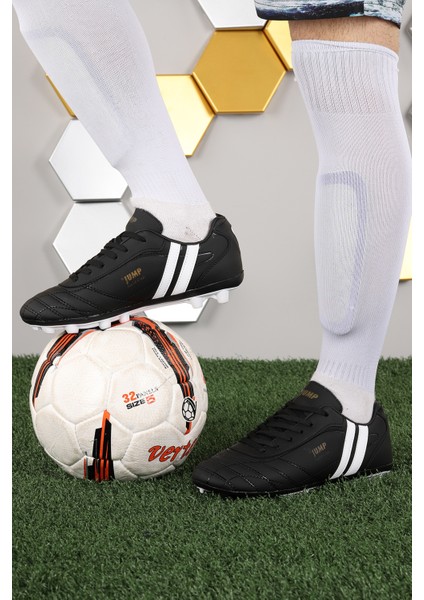 13256 Krampon Çim Saha Erkek Futbol Ayakkabı Siyah