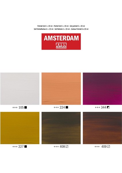 : Akrilik Boya Seti : 6 Renk x 20 ml Tüp (Portrait Colors)
